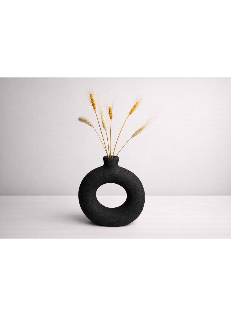 كلوك فازة فخارسيامبلا لون اسود (تشمل نبات مجفف) - Image 2